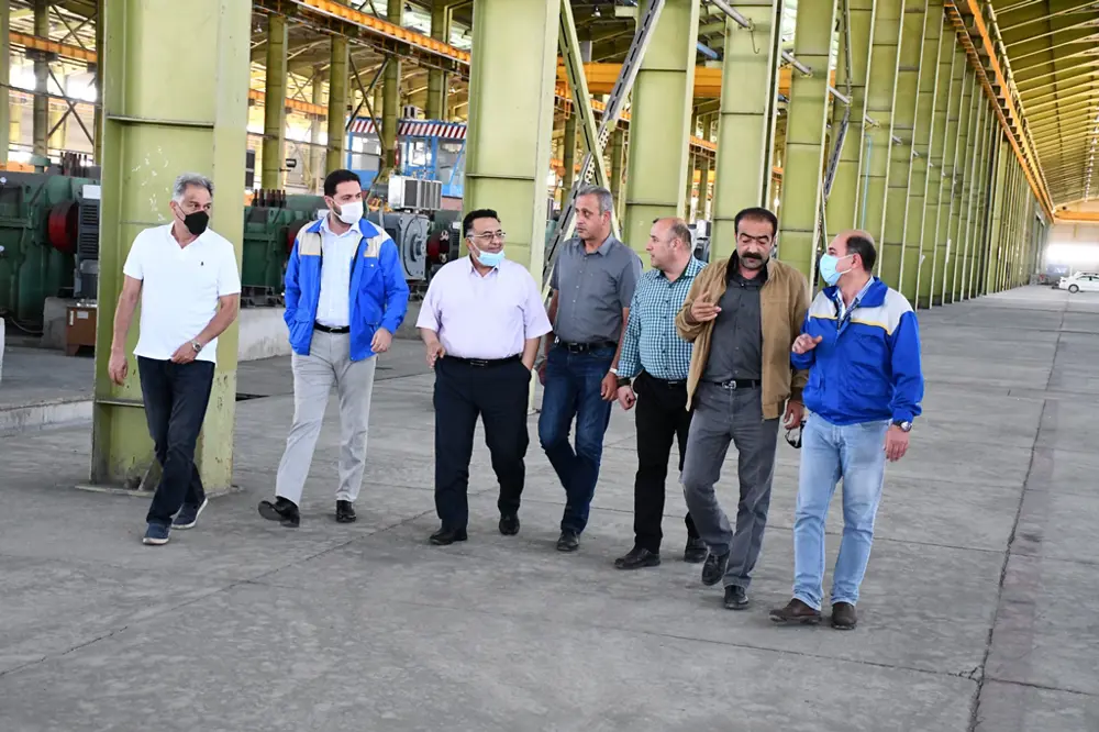بازدید جناب آقای مهندس رمضانی مدیرعامل محترم شرکت توسعه سرمایه گذاری دریک از مجتمع فولاد صائب تبریز