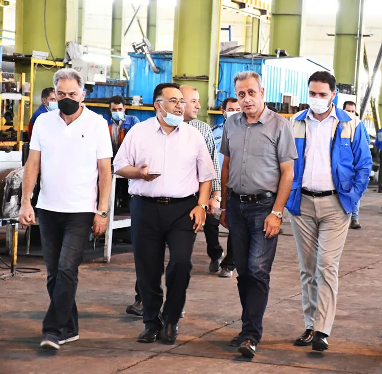 بازدید جناب آقای مهندس رمضانی مدیرعامل محترم شرکت توسعه سرمایه گذاری دریک از مجتمع فولاد صائب تبریز