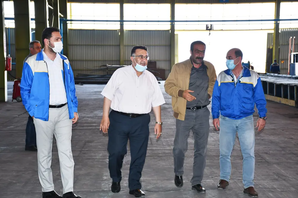 بازدید جناب آقای مهندس رمضانی مدیرعامل محترم شرکت توسعه سرمایه گذاری دریک از مجتمع فولاد صائب تبریز