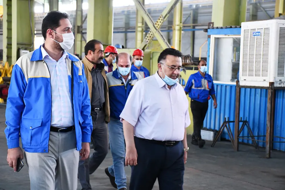 بازدید جناب آقای مهندس رمضانی مدیرعامل محترم شرکت توسعه سرمایه گذاری دریک از مجتمع فولاد صائب تبریز